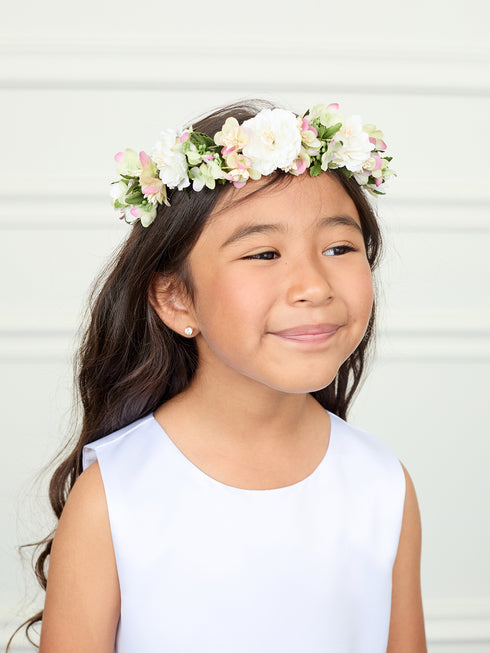 Girls Elegant Special Occasion Floral Crown